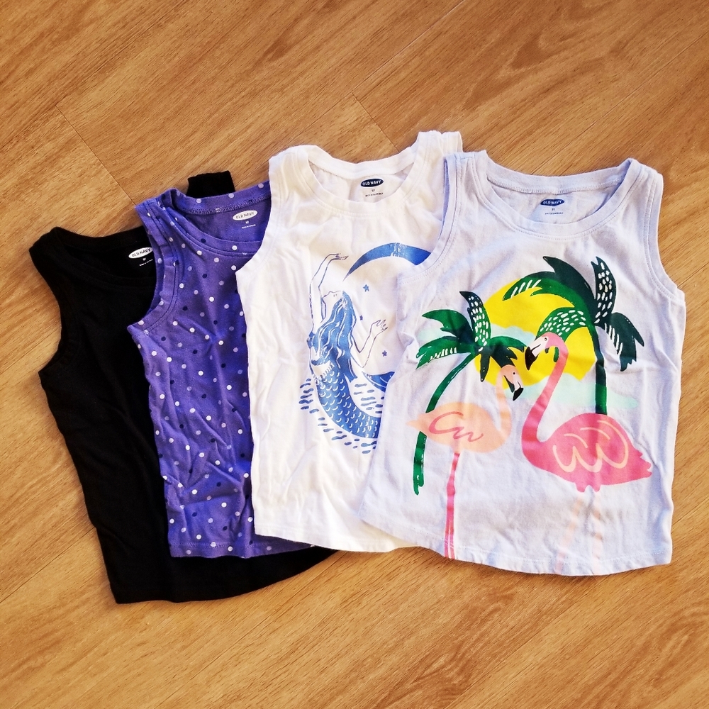 Bundle Girls Toddler Sleeveless Tank Tops 5T